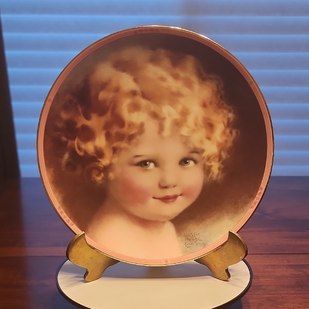 Vintage Decorative Plate with Child Portrait